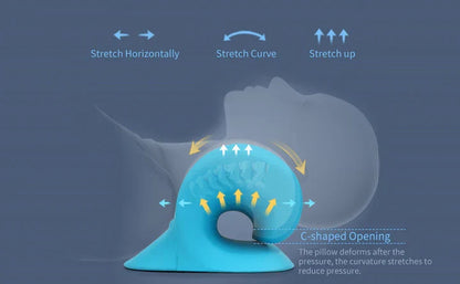 Skanto | Neck and Shoulder Stretcher – Cervical Traction Pillow for Spinal Alignment and Massage