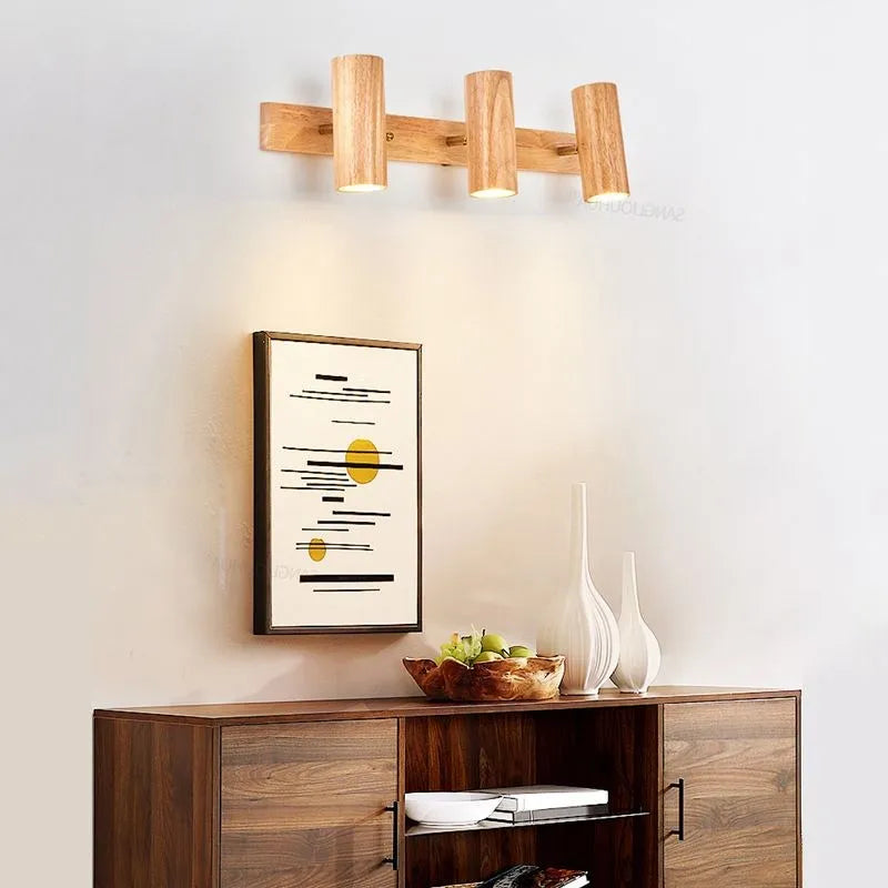 Modern Wall Lamp made of Walnut Wood - Scandinavian LED Wall Lamp for Living Room & Dining Room | Kalsten