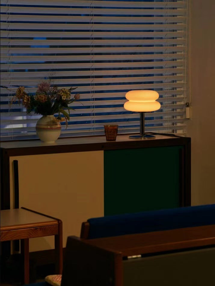 DESIGNER GLASS TABLE LAMP - AMBIENT LED LAMP FOR BEDROOM AND STUDY | Kalsten