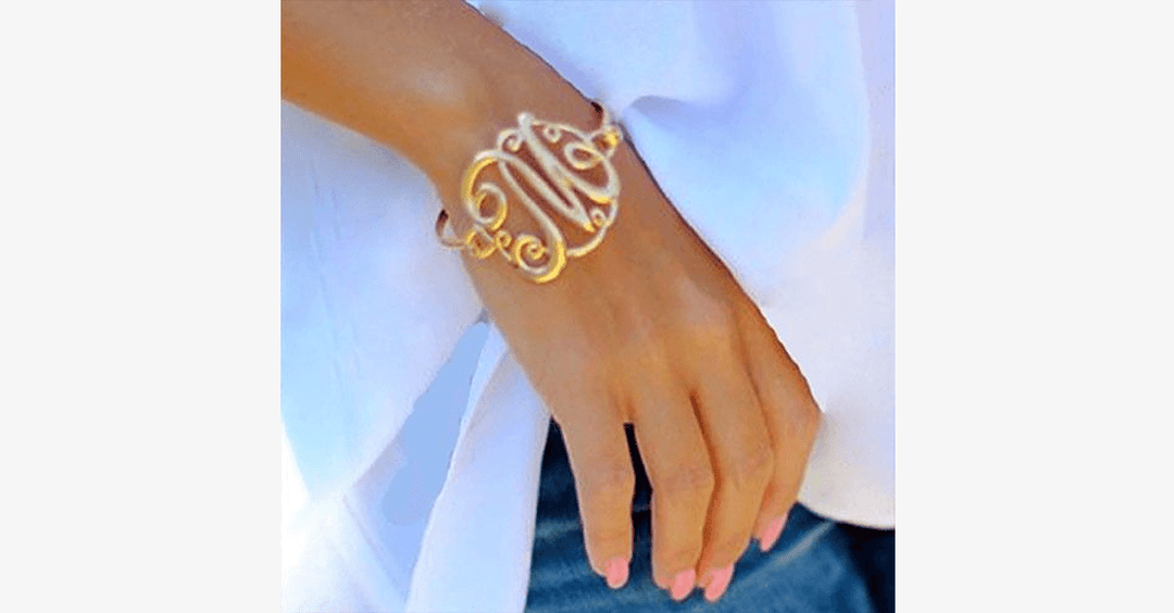 Kalsten | The New Trendy Monogram Initial Script Bracelet