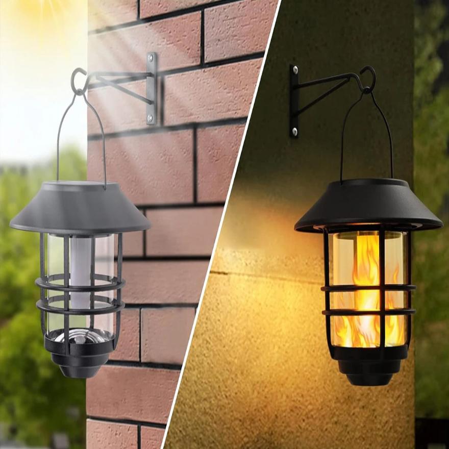 Kalsten | Solar Wireless Waterproof Flickering Sun Flame Lantern Light | - WallLant