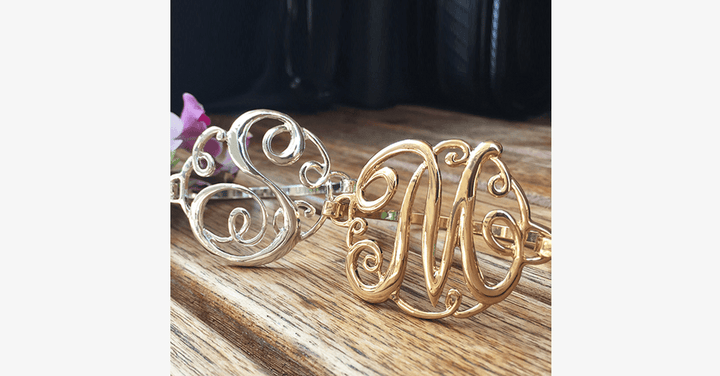 Kalsten | The New Trendy Monogram Initial Script Bracelet