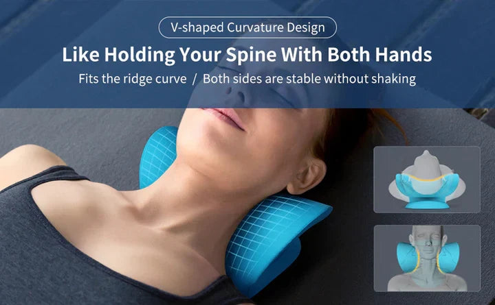 Skanto | Neck and Shoulder Stretcher – Cervical Traction Pillow for Spinal Alignment and Massage