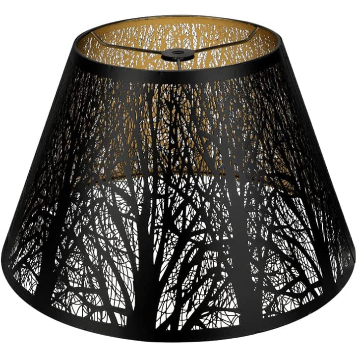 Medium lampshade, barrel fabric lampshade for table lamp and floor lamp, 7x13x7.8 inches, natural ventilated linen, handmade, spider (white) | Kalsten