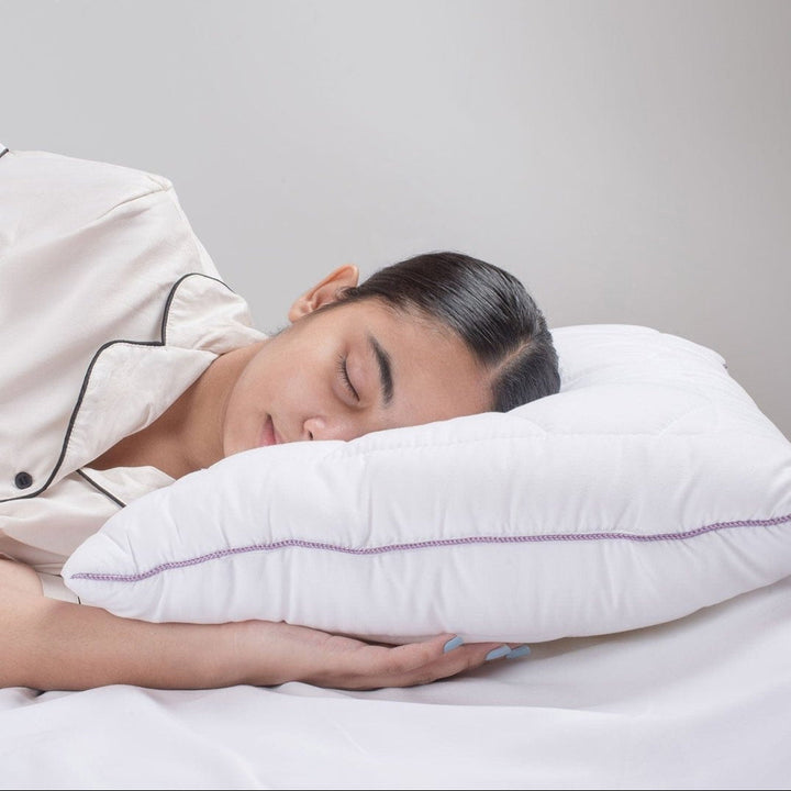 Kalsten | Luméa Lavender Suede Sleep Pillow | Anti-bacterial, hypoallergenic pillow for sensitive skin
