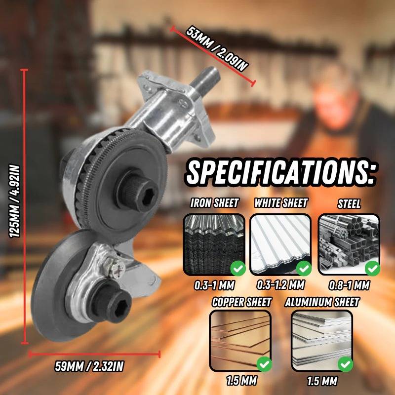 Kalsten | Heavy-Duty Metal Cutting Adapter for Drill