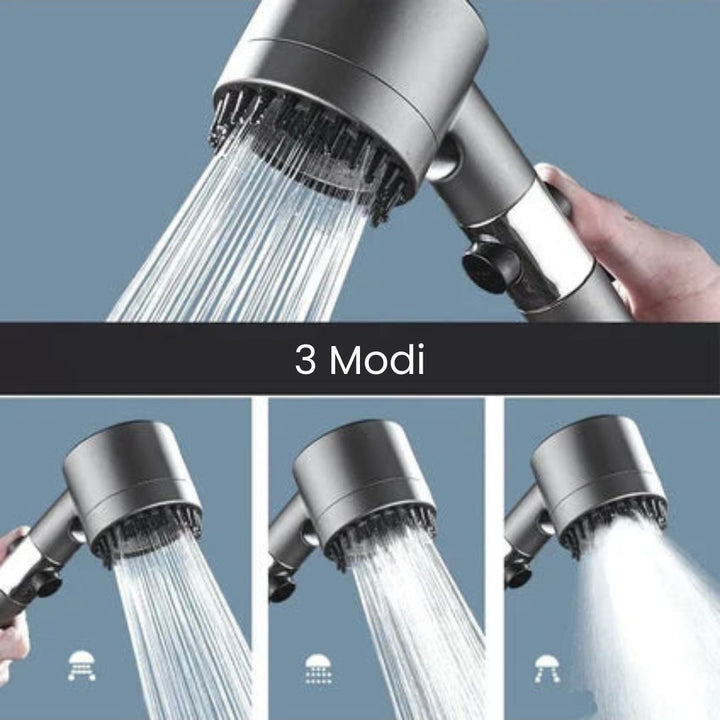 PowerStraal Showerhead with Filter and 3 Adjustable Spray Options | Kalsten