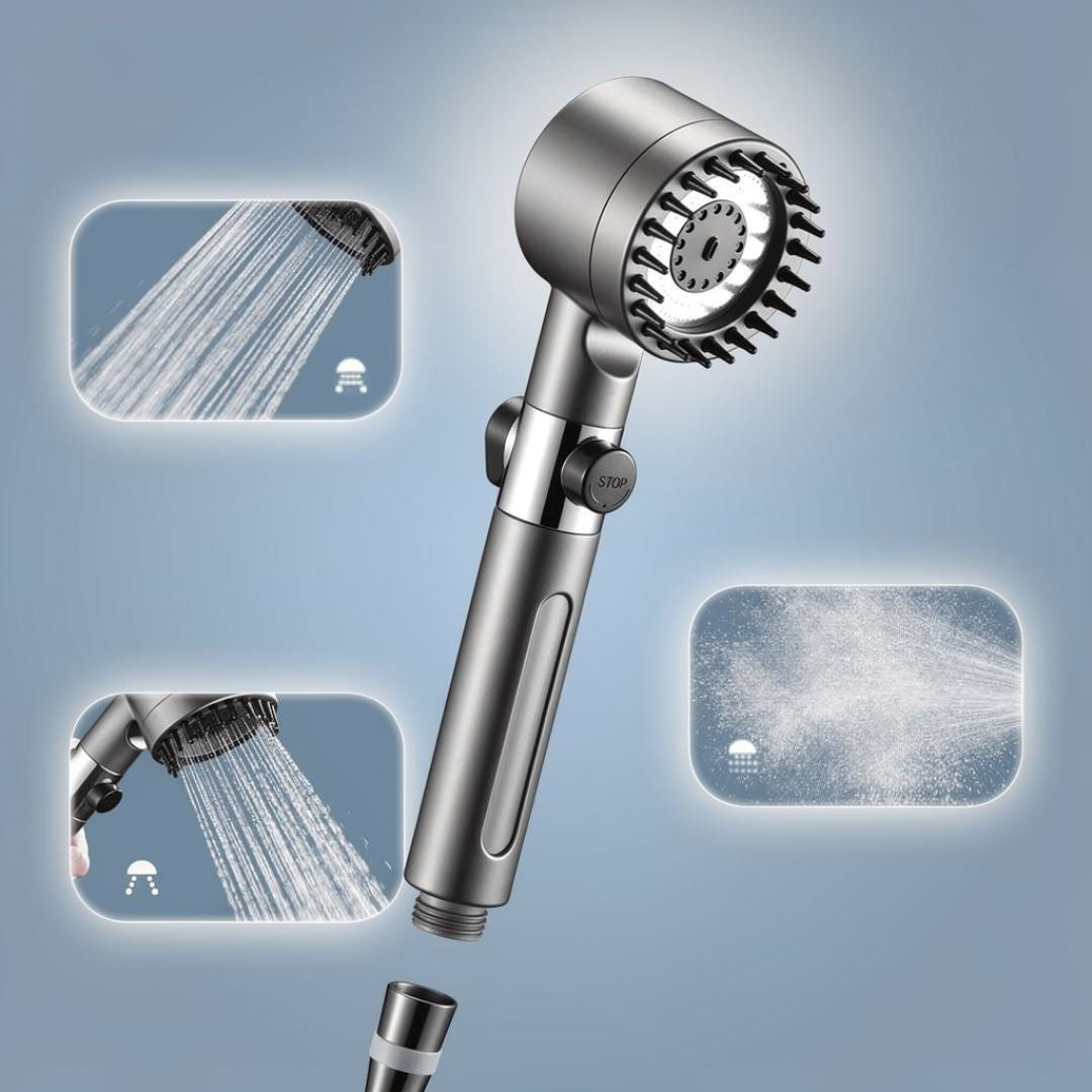 PowerStraal Showerhead with Filter and 3 Adjustable Spray Options | Kalsten