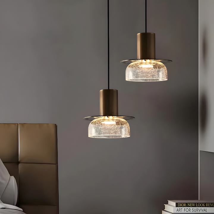 Modern Glass Double Head Pendant Light | Kalsten