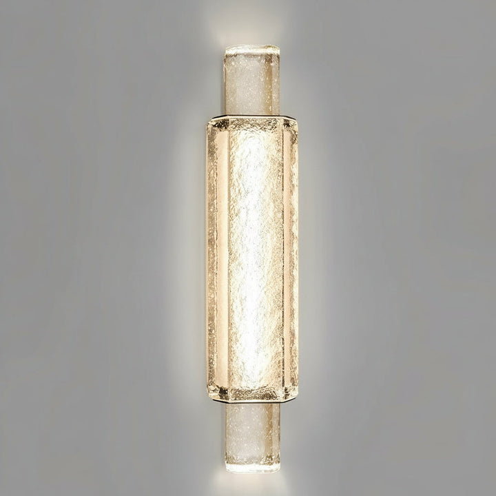 LED Wall Sconce Light – Modern Minimalist Crystal Titanium Gold (Small / Large) | Kalsten