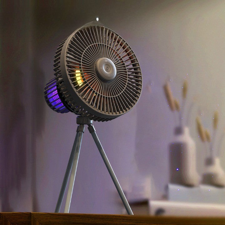 Portable Outdoor Mood Light Rechargeable Fan - Image 0