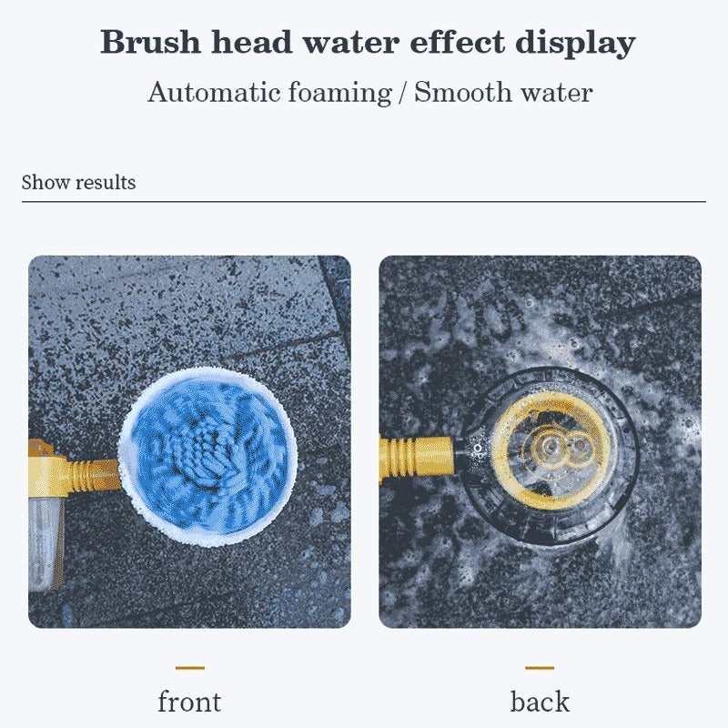 Kalsten | TurboBrush 360 Car Wash Brush – Rotating Brush with Soap Dispenser & Extension Pole