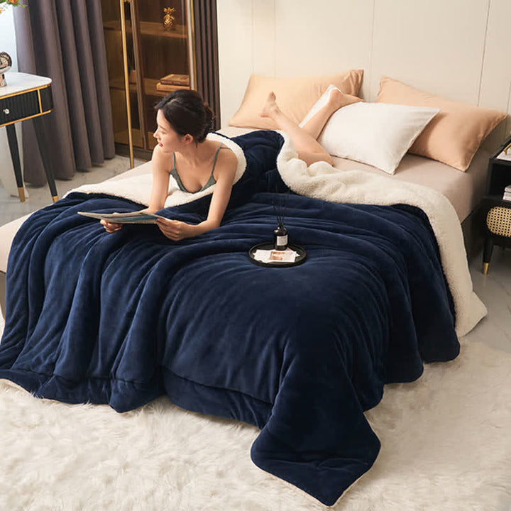 Double-Sided Velvet Cube Rug – Thick & Soft