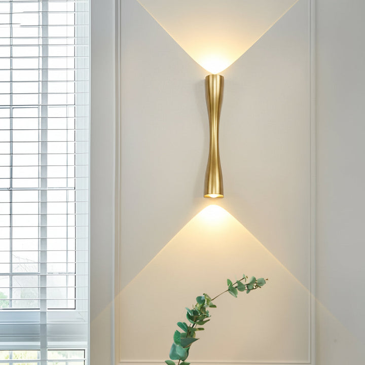 Modern Electroplated LED Wall Sconce | Up/Down Waterproof Outdoor Light (9"/14") | Kalsten