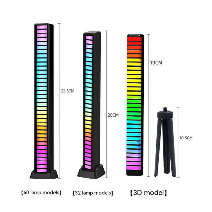 Led Sound Control Light Bar RGB Ambient Pickup Rhythm Lamp Music USB Adjustabl Automotivo Strip For Automobiles Family Party | Kalsten