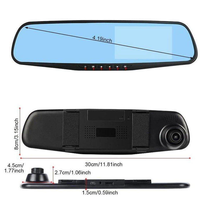 Kalsten | Front and Rear Dual Recording HD Night Vision Dash Cam