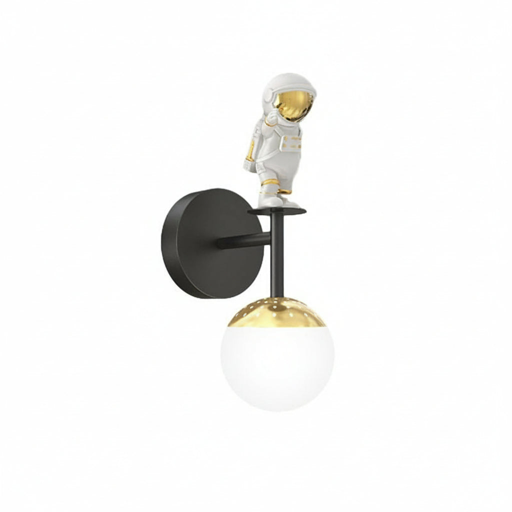 Cartoon Astronaut LED Wall Sconce – Creative 20W Resin Space Art Wall Light - 3-Color Dimming | Kalsten
