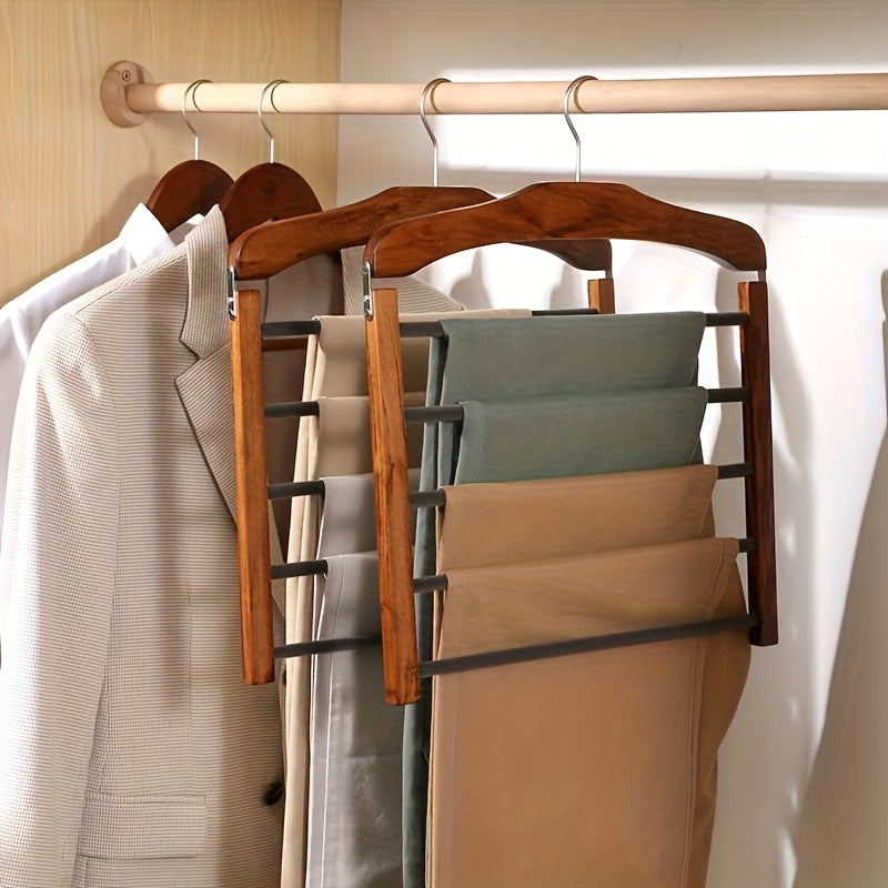 Wood Pants Hanger Multi-Layer 2 Piece Set | Kalsten