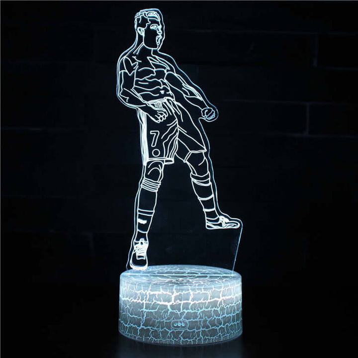 Led Small Night Lamp Football Player Colorful Touch Ambience Light | Kalsten