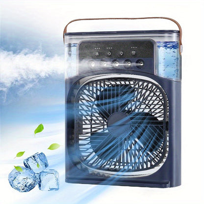 1pc Portable Air Conditioner, Household Small Air Cooler, Hydrocooling Fan, Portable Air Adjustment For Office, 3 Speed Air Cooling Fan Humidifier, 5pcs Humidified Spray Heads For Home Appliances | Bowlift