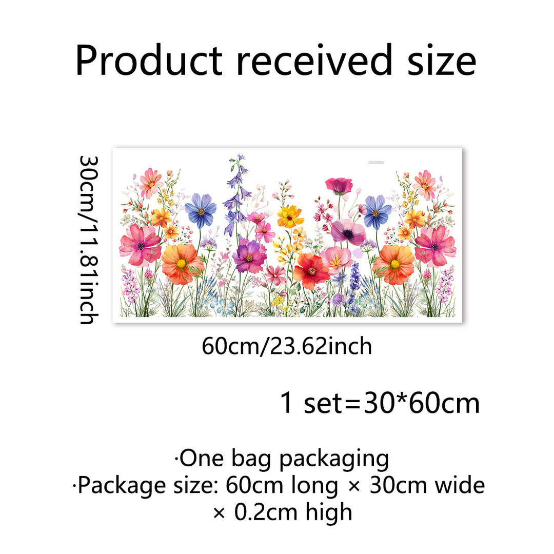 Kalsten | 💐 Colorful Floral Bouquet Window Sticker 🖼️ (Removable without leaving marks)