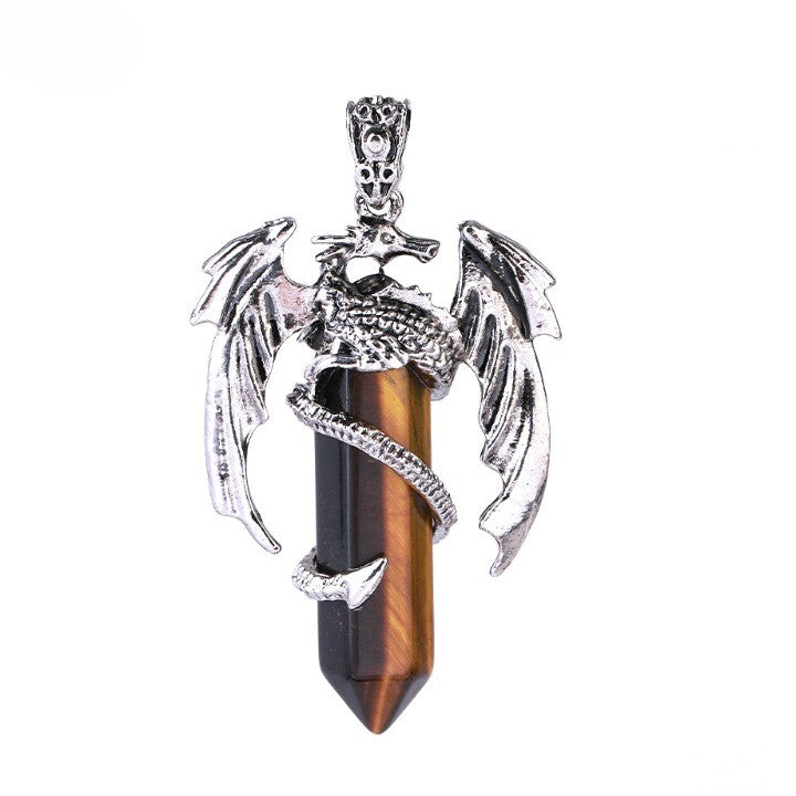Kalsten | Bohemian Style Natural Mystic Gemstone Dragon Necklace