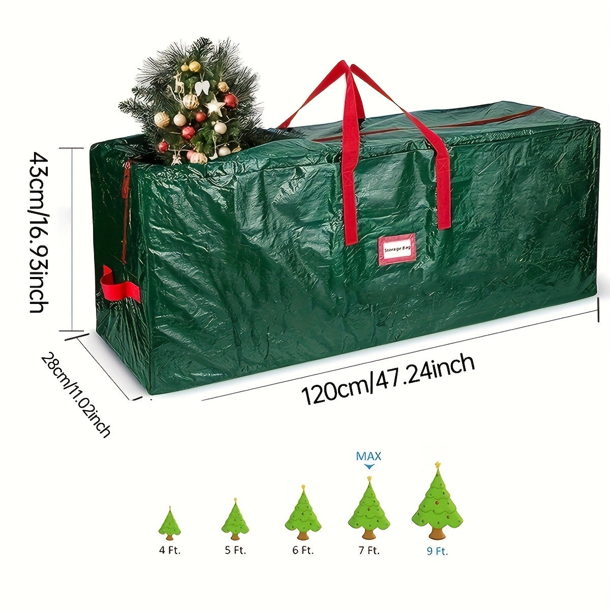 Skanto | Large Storage Bag for Artificial Christmas Trees – Waterproof and Durable Polyester Model TreeTote