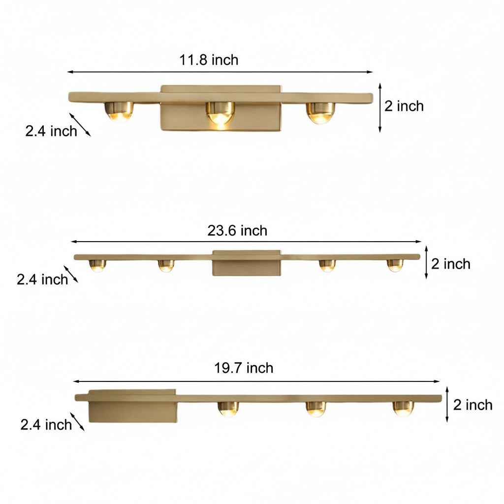 Modern Copper Wall Washer | LED Projection Sconce (3-Light/4-Light) | Kalsten