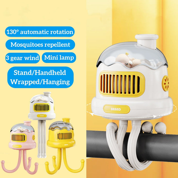 USB Rechargeable Portable Mosquito Repellent Stroller Fan | Kalsten