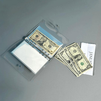 12-month envelope money-saving challenge folder