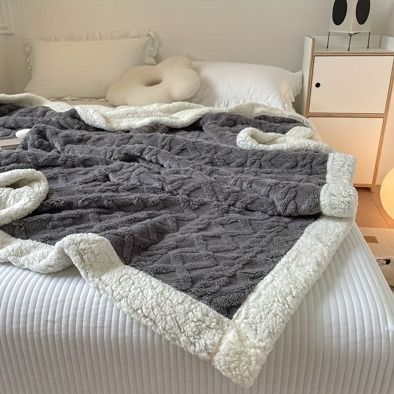 Stylish Reversible Fleece Blanket for Ultimate Comfort and Warmth Kalsten