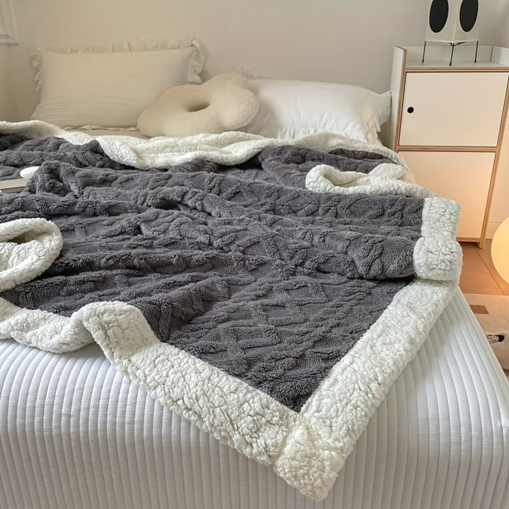 Stylish Reversible Fleece Blanket for Ultimate Comfort and Warmth Kalsten
