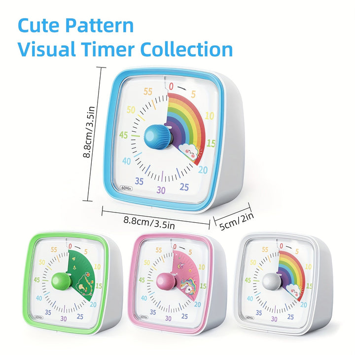 Rainbow Time Management Timer – Visual 60-Minute Countdown Timer for Study, Work, and Home | Kalsten