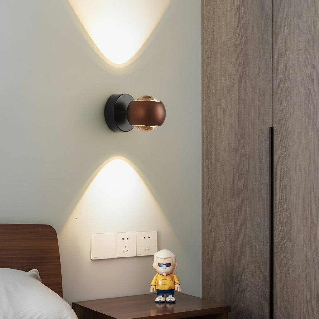 LED Wall Washer Sconce | Round Up Down Aluminum 7W 10cm / 4in Modern Art Gallery Light | Kalsten