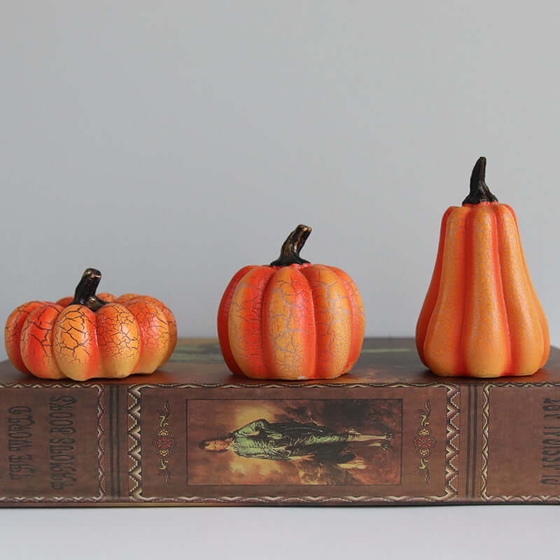 New Halloween Pumpkin Lantern Simulation Pumpkin LED Candle Lamp Resin Luminous Pumpkin | Kalsten