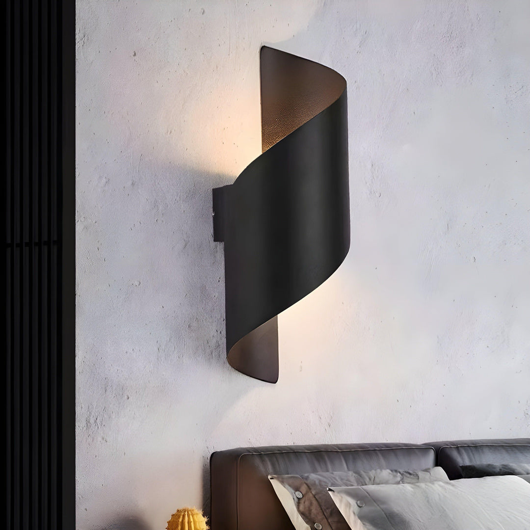 SpiralGlow Light - Nordic waterproof metal spiral LED wall lamp | Kalsten