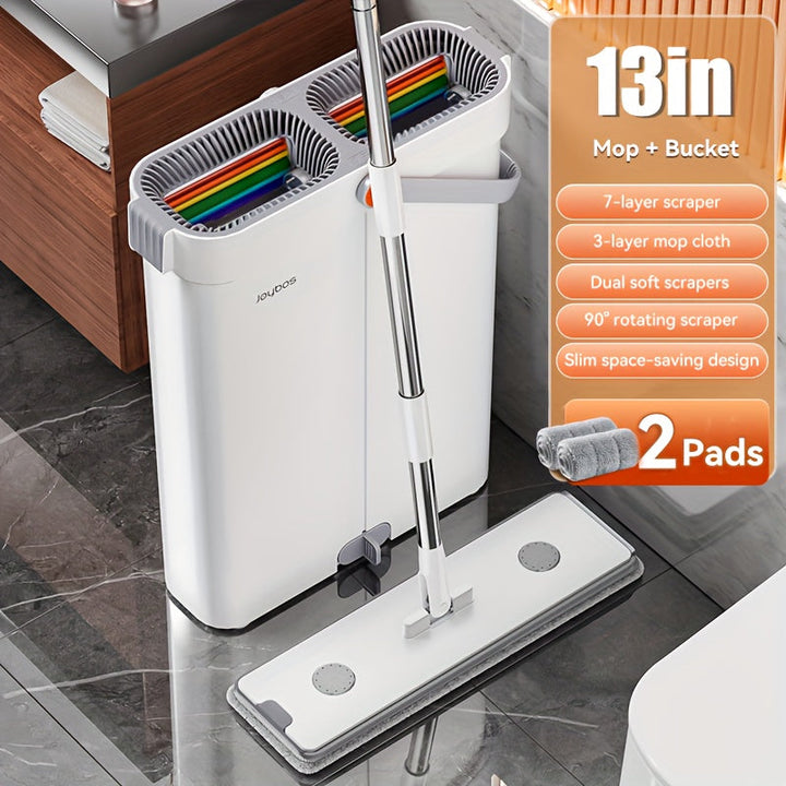 Mop set with bucket | 33 cm or 40 cm flat mop | Kalsten