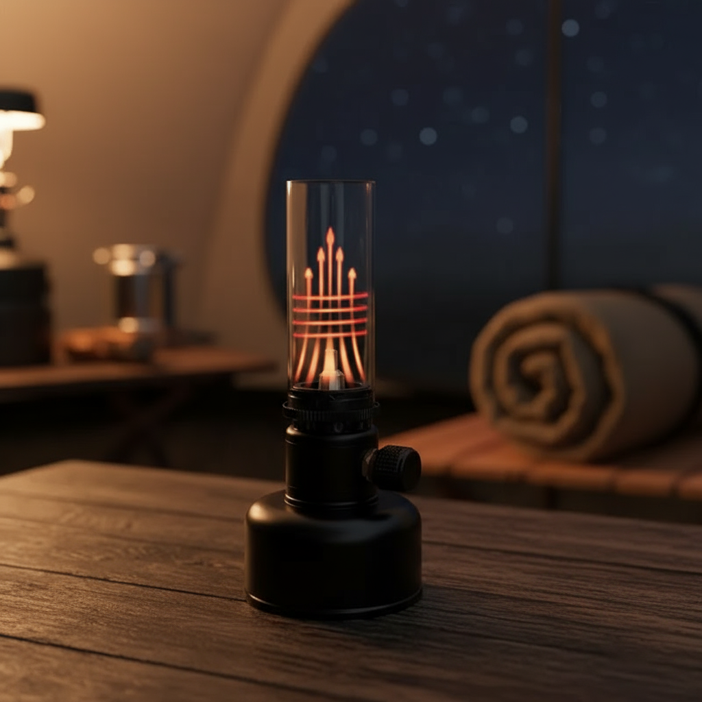 Mini Gas Flame Torch Table Lamp | Kalsten