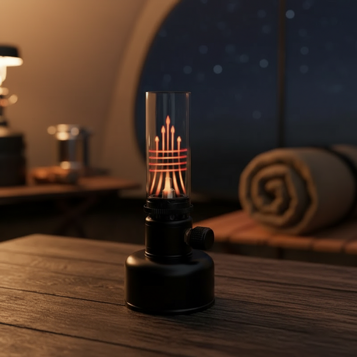 Mini Gas Flame Torch Table Lamp | Kalsten