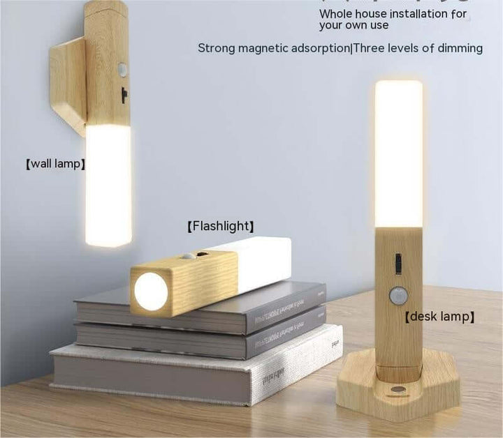 Smart Home Wooden Small Night Lamp Lamp LED Induction | Kalsten