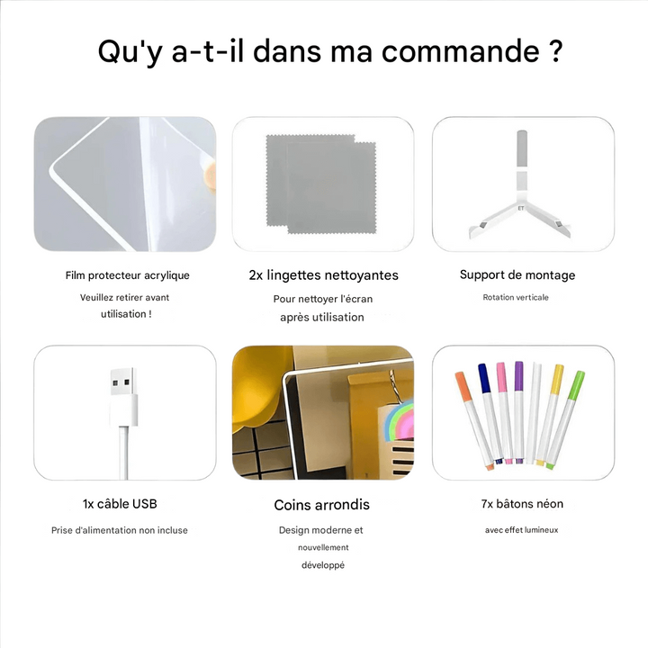 Kiddli Reusable LED Drawing Board with Light Pen