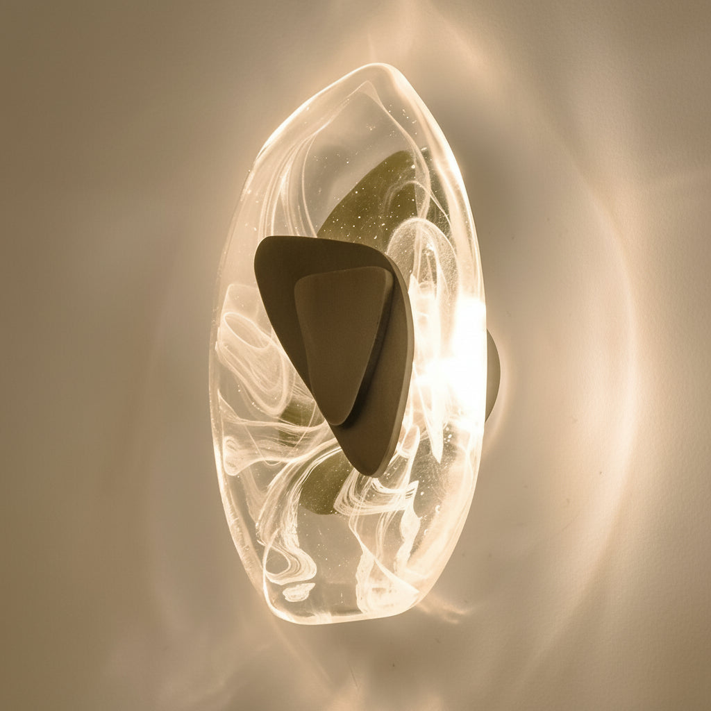 Modern Glass Globe Wall Sconce – 3-Color Dimmable LED Wall Light (Gold/Black) | Kalsten