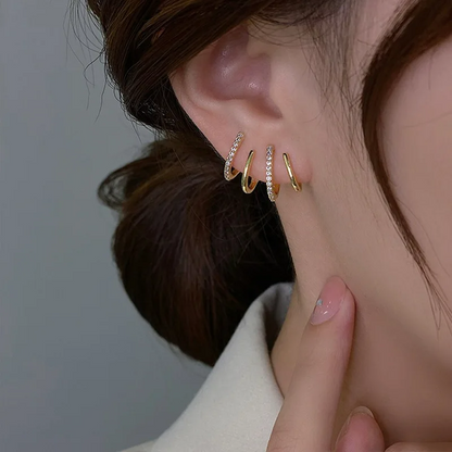 Skanto | Twisted Earrings | Elegant Design | Gold or Silver