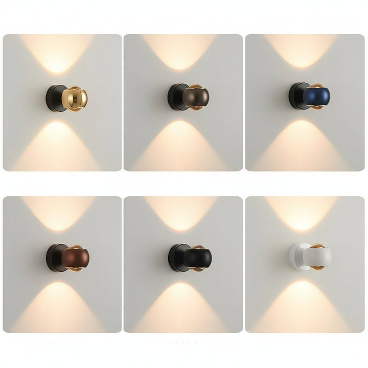 LED Wall Washer Sconce | Round Up Down Aluminum 7W 10cm / 4in Modern Art Gallery Light | Kalsten