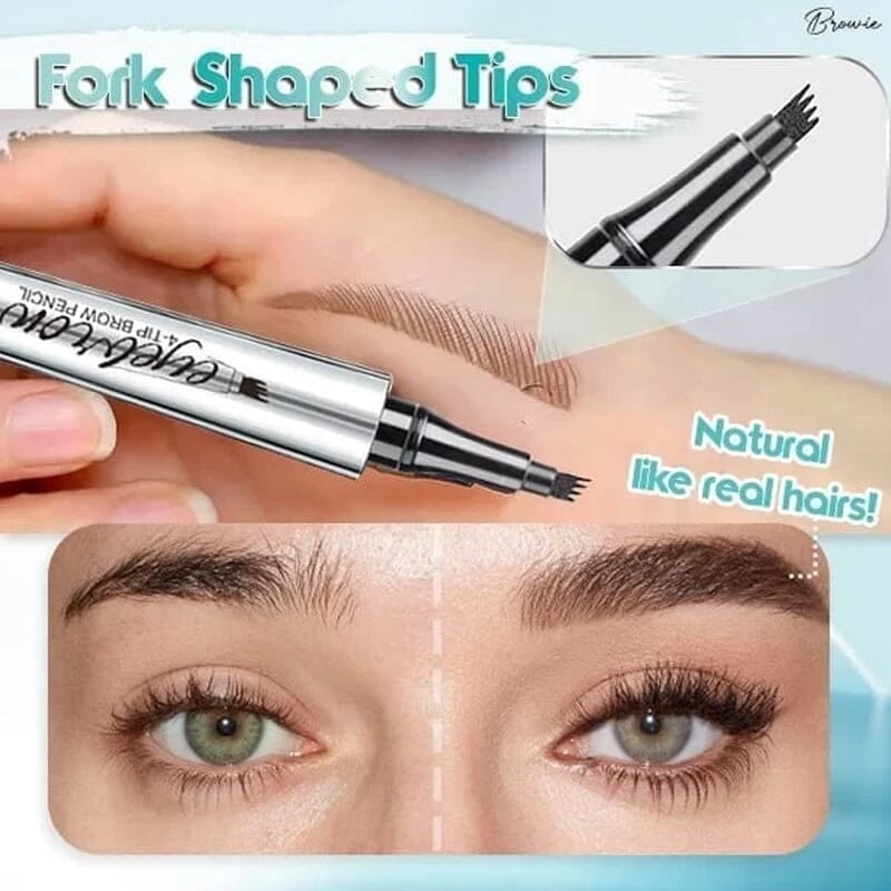Kalsten | 3D Waterproof Microblading Eyebrow Pen 4 Fork Tip Tattoo Pencil