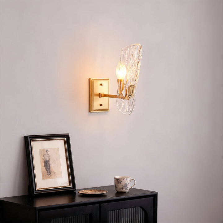 Wall Sconce – European Classic Brass Glass Metal E27 (18x30cm) | Kalsten