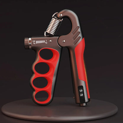 Adjustable Hand Trainer | 5–100 kg Resistance | Repetition Counter | Non-slip Grips