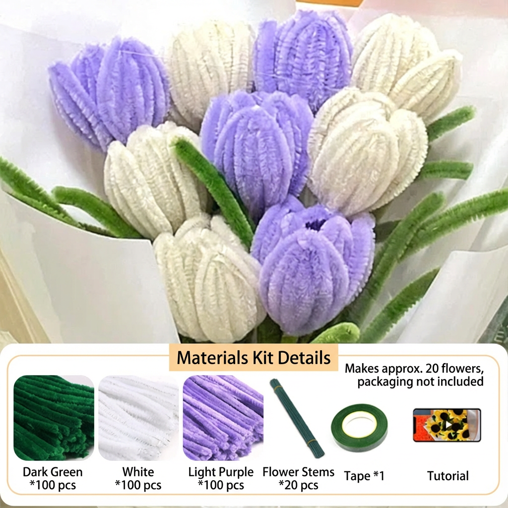 Kalsten | DIY Chenille Flower Kit