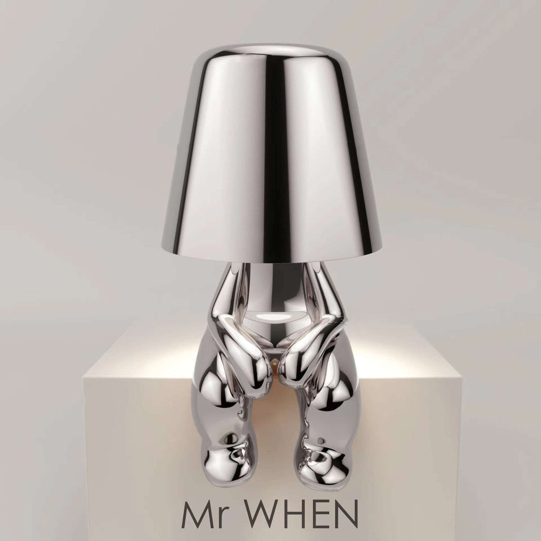 Thinker Small Gold Statue Desk Lamp USB Charging Decorative Table Lamp Touch Atmosphere | Kalsten