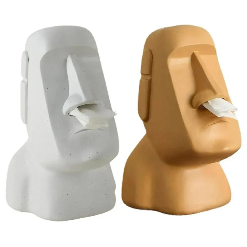 BowLift | Tissue box in Easter Island statues design